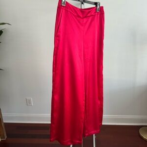 INC International Concepts Bold Red Satin Pants
